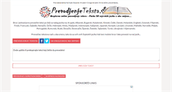 Desktop Screenshot of prevodjenjeteksta.com